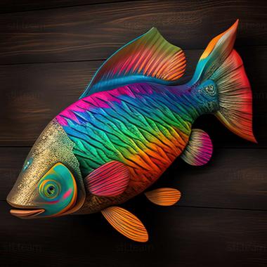 3D model Rainbow melanotenia Maccallocha fish (STL)